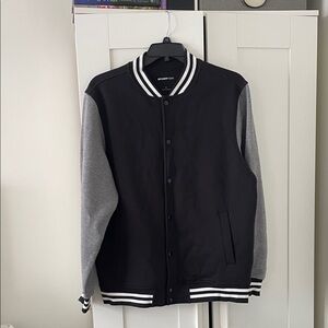 Sport-Tek Men's Black and Gray Bomber Jacket
